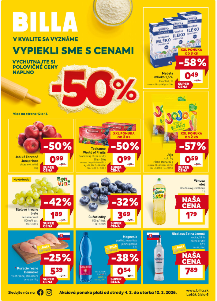 Billa leták